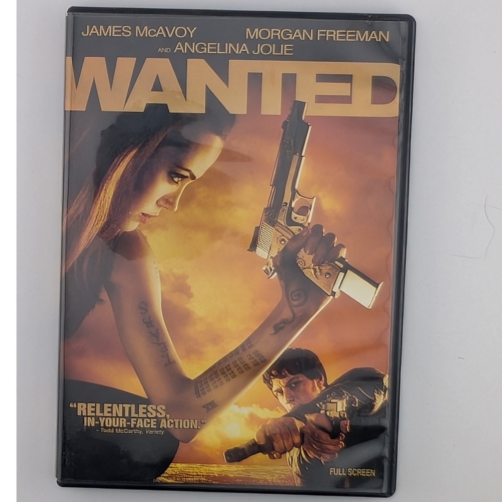 Wanted DVD Full Screen James McAvoy Morgan Freeman Angelina Jolie Action